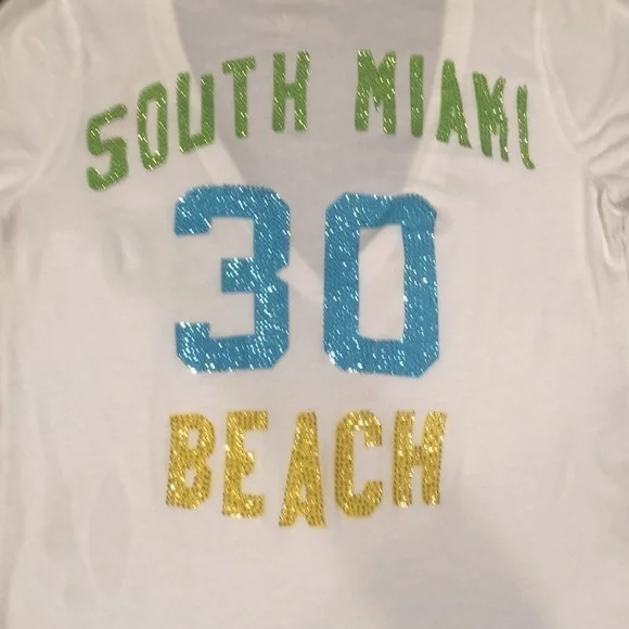 TRUE RELIGION Vintage White V-neck Bling Tee Size S - Picture 9 of 9